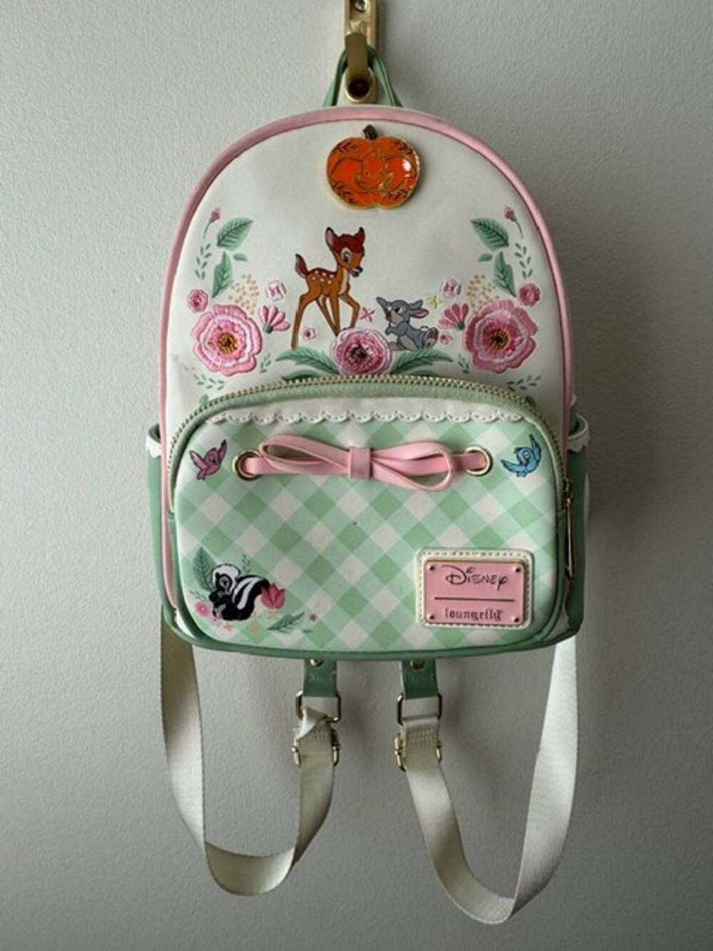 Loungefly Bambi Spring Time Gingham Mini Backpack